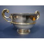 Twin handled silver trophy inscribed 'The Jersey House Handicap Division One 7th August 1976', maker