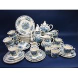 A quantity of Masons Ironstone Fruit Basket pattern wares including teapot, coffee pot, milk jug,