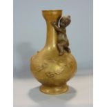 Charles Georges Ferville Suan (1847-1925) - gilt bronze baluster vase in the Japanese manner