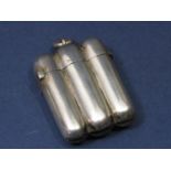 Novelty silver bullet cartridge vesta case, maker JMB, Chester 1898, 4cm long,