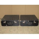 Two Kaisherbach cases with combination lock, containing Breitenbach and other good quality stainless