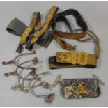 A collection of early Royal Artillery dress uniform items of Captain (later Lieutenant Colonel) C St