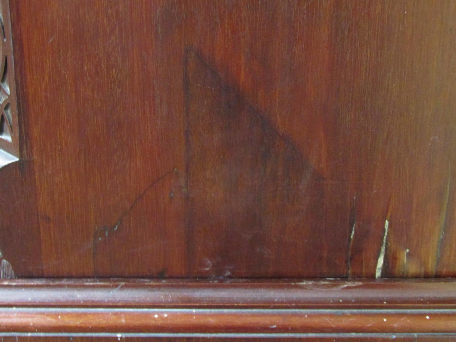 A Georgian mahogany chest on chest of six long and two short drawers with central brushing slide, - Image 7 of 7