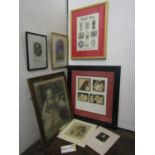 A quantity of pictures, prints and engravings including a 19th century coloured engraving after