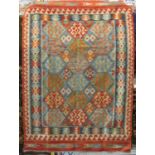 Choli Kelim rug with colourful geometric decoration, 180 x 130 cm