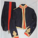 Victorian Royal Artillery Officers Dress Uniform marked Cap.C St Leger Hawkes comprising blue