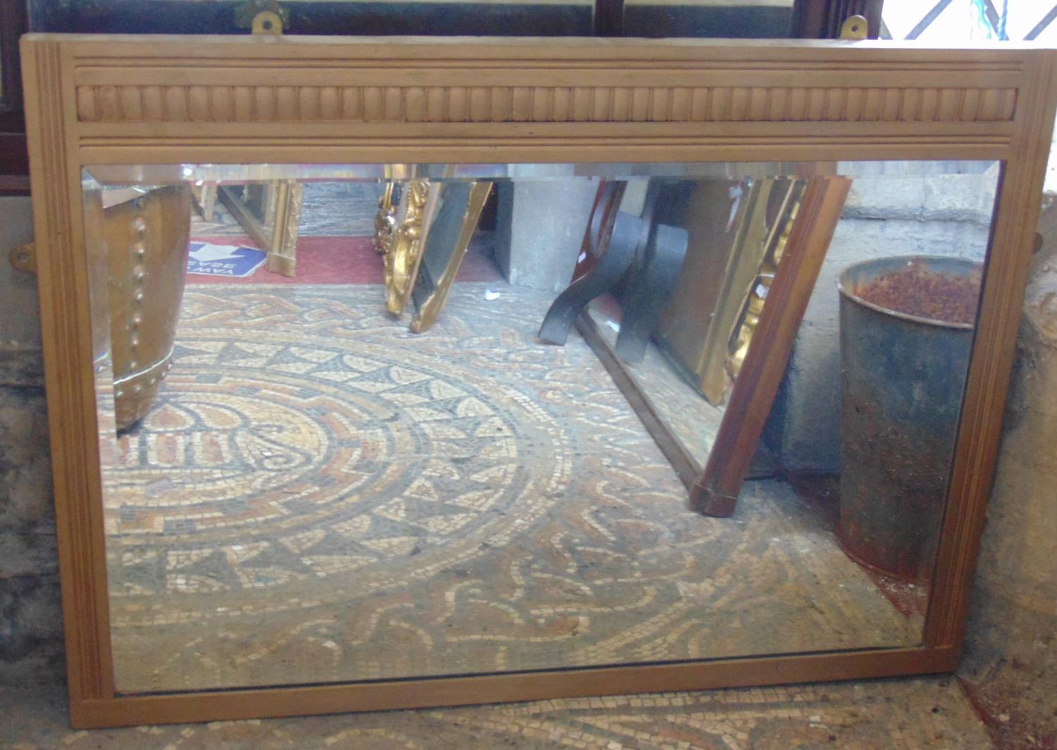 A Victorian overmantle mirror/chimney glass with moulded gilt arched frame with acanthus and further - Image 4 of 4