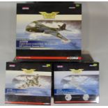 3 boxed Corgi 'Aviation Archive' model aircraft including model nos AA31206, AA34708 and AA31605 (3)