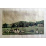 After F Barraud & A H Wardlow (late 19th century) a coloured etching of Beaumont cricket field