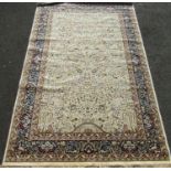 A Kashmir Tree Of Life ivory ground rug, 300 x 200 cm