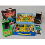 Collection of 48 model vehicles, mostly Hot Wheels in a Matchbox carry case, together with Sega '