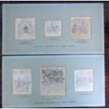 John Leech (British 1817-1864) set of six pencil sketches (in two mounts, five published in Mr