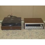 A Pioneer record player model PL-120-II, together with a further Pioneer stereo receiver model SX-