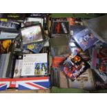 An extensive collection of heavy metal and rock CDs and DVDs (9 boxes)