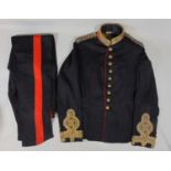 Early 20th century Royal Artillery dress uniform of Major C St Leger Hawkes, comprising jacket