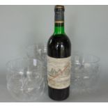 A bottle of Chateau Cantemerle 1976 Grand Cru Classe De Medoc, 73cl, together with seven various