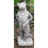 Reclaimed figure of puss in boots, 85 cm approx