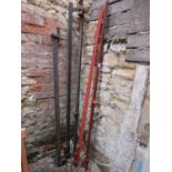 Five good long sash clamps, 180 cm in length approx