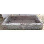 Natural stone trough 90 cm in length x 43 cm width x 18 cm height