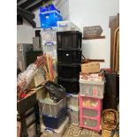 A very large collection of flower arranging equipment and accessories of all types, approx 25