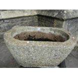 An unusual natural stone trough 77 cm max