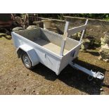 A useful car trailer with electrics, the bed 150 x 90cm