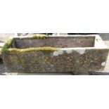 A good rectangular natural stone trough 150 cm in length x 60 cm wide x 40 cm in height