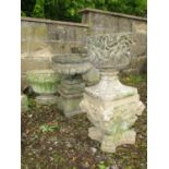 Three reclaimed garden pots with various detailed finish