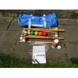 A modern croquet set by Sports Craft with rules, plastic carrying case, etc