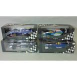 4 Minichamps Grand Prix Formula One 1:18 scale boxed model racing cars including 180950014 Jordan