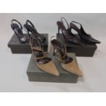 12 pairs of designer ladies shoes all size 38-39 including 4 pairs by Gucci, others by Yves Saint