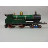 0 gauge model live steam locomotive 4-4-0 with tender, untested. Boiler history disclaimer- no