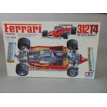 Ferrari 312 T4 1:12 scale model racing car kit by Tamiya, unused with contents in sealed bags
