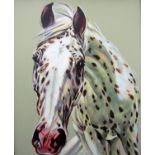 Louise Mizen (contemporary British) - Appaloosa V, signed coloured limited edition print with oil