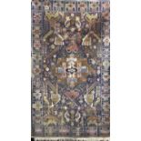 Old Baluchi type village rug with typical decoration upon a navy blue ground, 180 x 110 cm