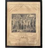 William Blake (British 1757-1827) - Black and white print of an engraving showing a biblical scene