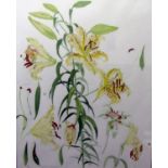 Elizabeth Blackadder RA (British B.1931) - Lilies, signed limited edition print, 63 x 53cm, framed