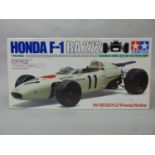 Tamiya 1:12 scale model of Honda F1 RA272 1965 Mexico GP Winning Machine, factory assembled model (