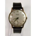Vintage gent's Baume 9ct dress watch, champagne dial with Arabic numerals and subsidiary second