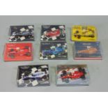 8 Minichamps Formula One racing cars by Pauls Model Art, all boxed, 1:43 scale (8)