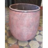 A contemporary oviform planter with repeating pattern and simulated terracotta finish 40cm in