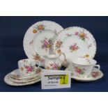 A collection of Royal Crown Derby Derby Posies pattern wares, some with further moulded fruiting