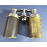 An unusual pair of racing binoculars/opera glasses with ball joints to the lens, inscribed Bte Sgdg