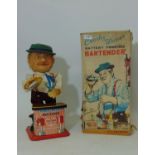 Charley Weaver battery powered 'Bartender' by Rosko Toys, in original box, untested, box very tatty