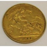 Half sovereign dated 1908