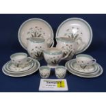 A quantity of Alfred Meakin and Crown Goldendale Hedgerow pattern wares comprising four jugs (af)