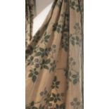 I pair lined curtains in William Morris 'Blackberry' fabric with pencil pleat heading, length 2.