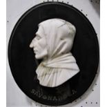 Good quality Grand Tour marble bust carving of a gentleman in a hooded cloak, on white marble on