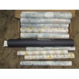 Three unused rolls of Villa Nova Akina wallpaper unused scion barnie owl roll plus further part used