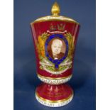 A Spode limited edition vase and cover commemorating Sir Winston Churchill, dated 1965, edition